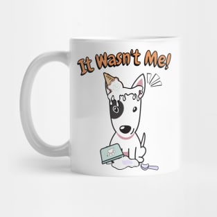 Funny bull terrier got caught stealing ice cream Mug